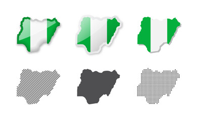 Nigeria - Maps Collection. Six maps of different designs.