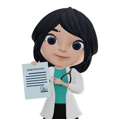 3D Beautiful Female Doctor - 529937936