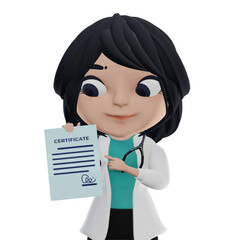 3D Beautiful Female Doctor - 529937952