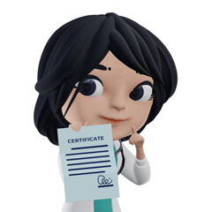 3D Beautiful Female Doctor - 529937965