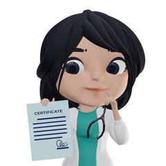 3D Beautiful Female Doctor - 529937983