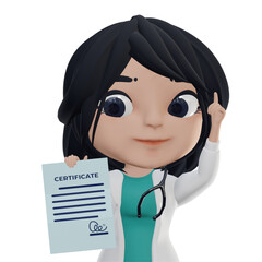 3D Beautiful Female Doctor - 529937995