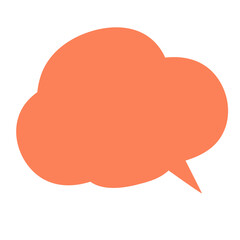 Blank speech bubble pastel color