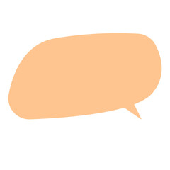 Blank speech bubble pastel color