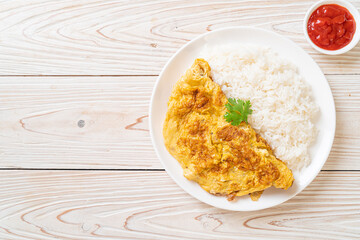 Omelet or Omelette with Rice