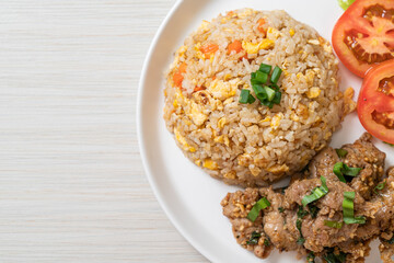 fried rice with grilled pork