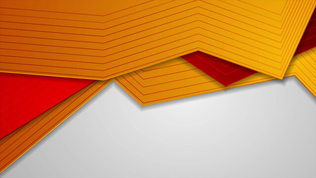 Red orange geometric abstract corporate background
