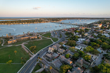 Downtown St. Augustine Florida skyline at sunset 11