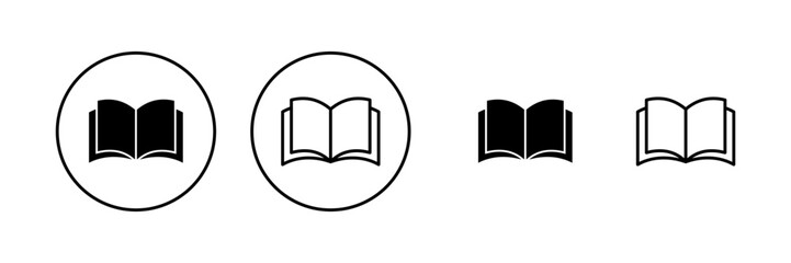 Book icon vector. open book sign and symbol. ebook icon