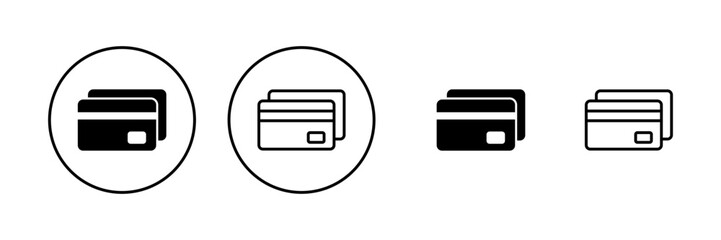 Fototapeta premium Credit card icon vector. Credit card payment sign and symbol