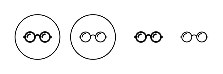 Glasses icon vector. Glasses sign and symbol