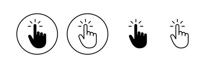 Hand cursor icon vector. cursor sign and symbol. hand cursor icon clik