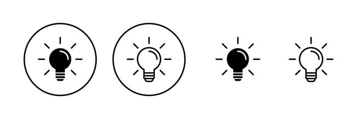 Lamp icon vector. Light bulb sign and symbol. idea symbol.