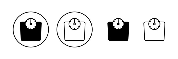 Scales icon vector. Weight scale sign and symbol