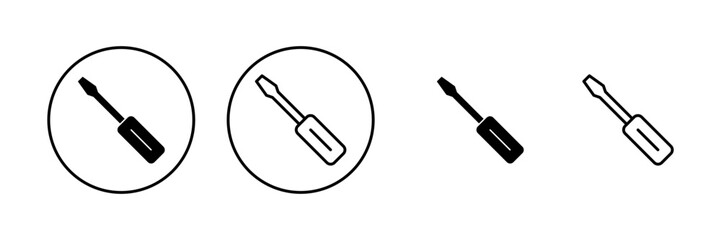 Screwdriver icon vector.tools sign and symbol