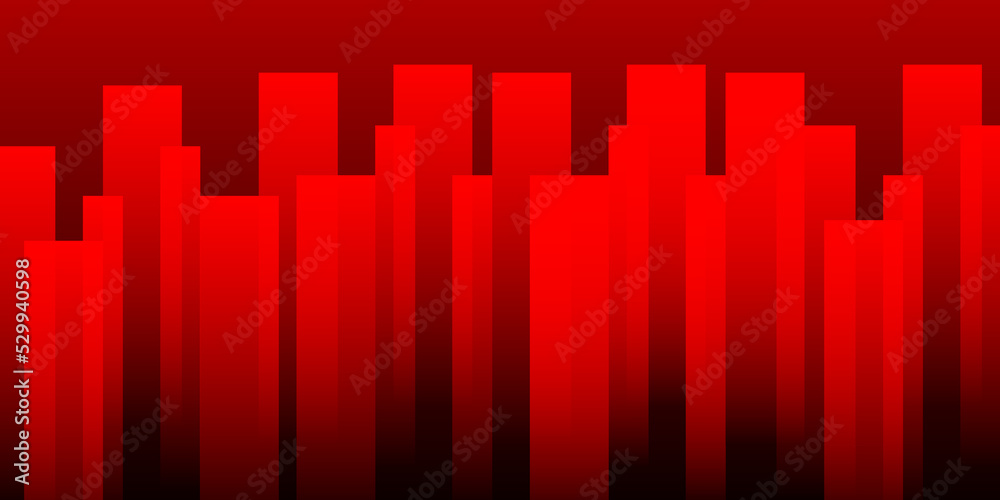 Wall mural Abstract simple dynamic line on red gradient background