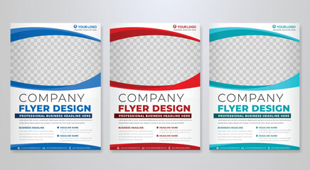 business flyer template with abstract and modern style use for company poster and cover