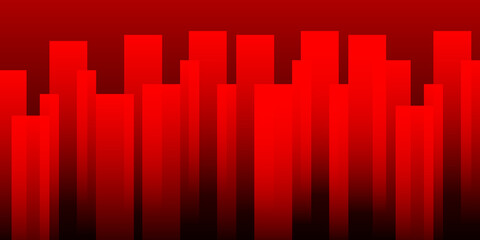 Abstract simple dynamic line on red gradient background