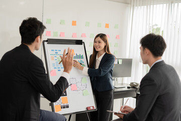 Asia business meeting   consultations of business people in the company's meeting room. 