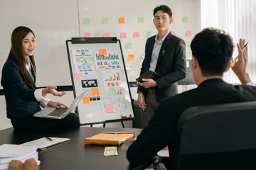 Asia business meeting   consultations of business people in the company's meeting room. 