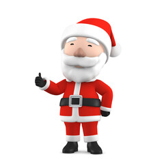 Santa Claus isolated on transparent background , 3D illustration