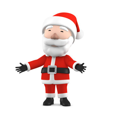 Santa Claus isolated on transparent background , 3D illustration