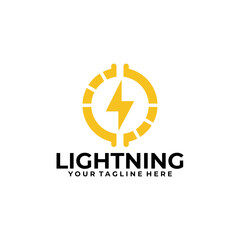 lightning logo concept, charge design vector template