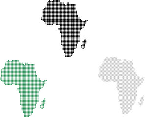 Fototapeta na wymiar アフリカ（ドット）3カラーセット