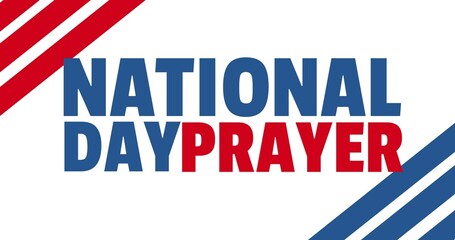 Obraz premium Digitally generated image of national day prayer text on flyer