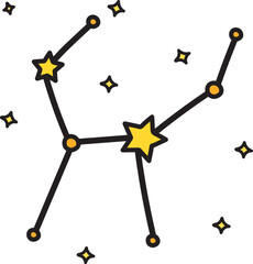 constellation filled color icon