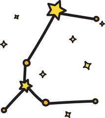 constellation filled color icon