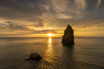 海と夕日