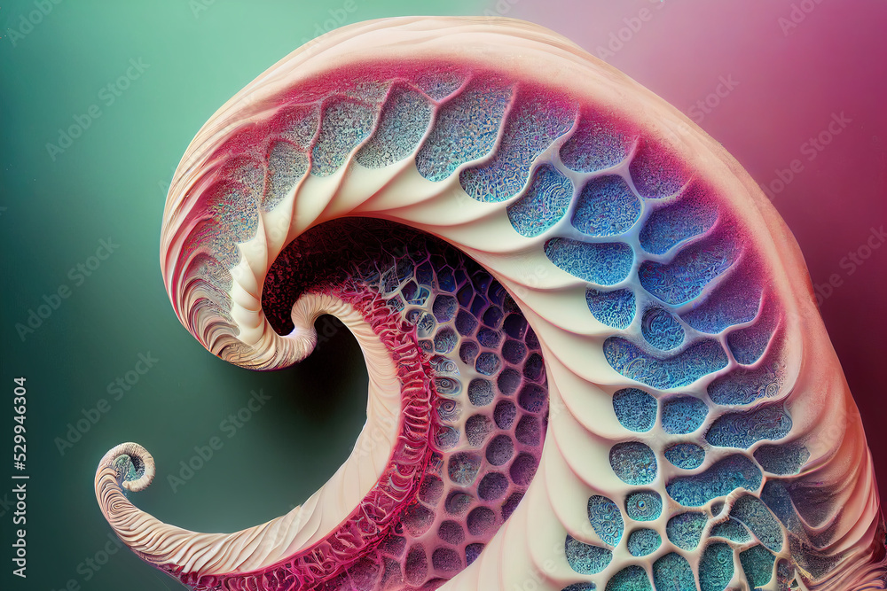 Wall mural abstract background with fantastic swirl. amazing particles spiral cyclone fractal patterns. festive