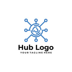 hub logo vector design template