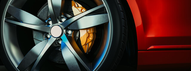 Banner For Car Wheel Business.