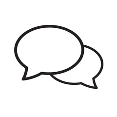Fototapeta premium simple bubble chat icon. talking icon vector illustration