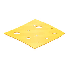 cheese slice vector illustration clipart isolated on white background