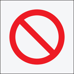 Red Forbidden Sign stock illustration