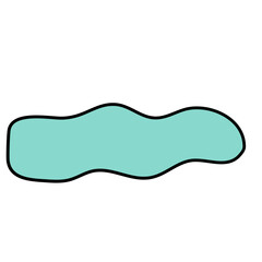 Abstract long blob line shape hand drawn