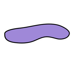 Abstract long blob line shape hand drawn