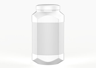 3L jar Mockup Isolated On White Background. 3d illustration