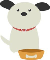 Cute nursery cartoon animal dog