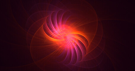 3D rendering abstract multicolor technology fractal light background