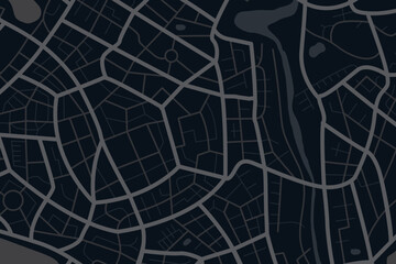 Aerial clean top view of the city map with street and river 012