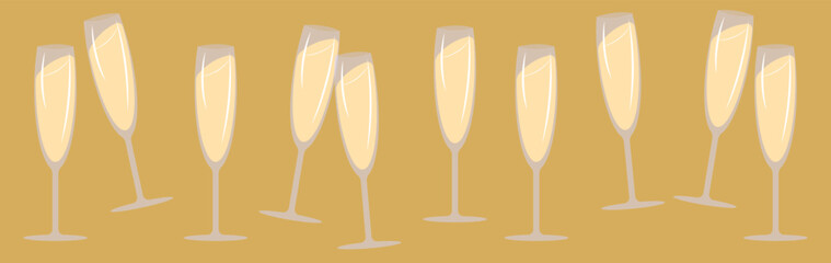 champagne glass. Alcohol symbol. Vector illustration.