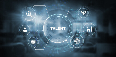 Open your talent and potential. Talented human resources - company success. 3d illustration