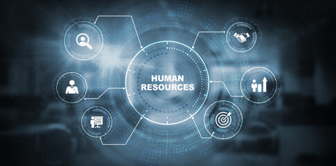Business, Technology, Internet and network concept. Human Resources HR management concept. 3d illustration