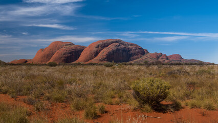 panoramic view of sunlit mountain Australia