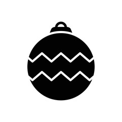 christmas ball - ornament icon vector design template in white background