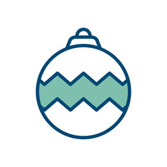 christmas ball - ornament icon vector design template in white background